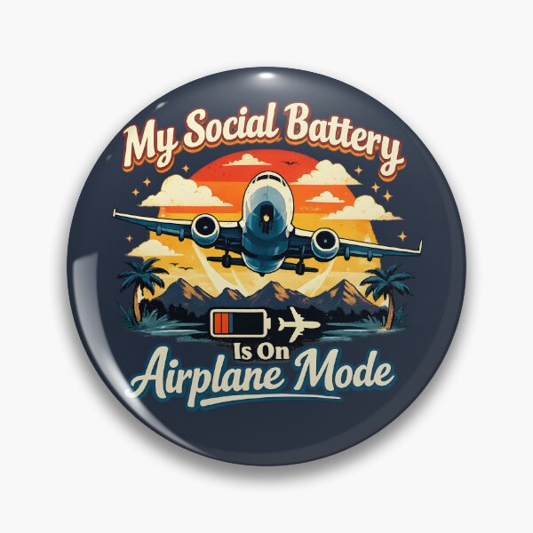 Item preview, My Social Battery Is On Airplane Mode – Funny Introvert Design designed and sold by blankTeeShirt.