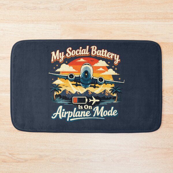 Item preview, My Social Battery Is On Airplane Mode – Funny Introvert Design designed and sold by blankTeeShirt.