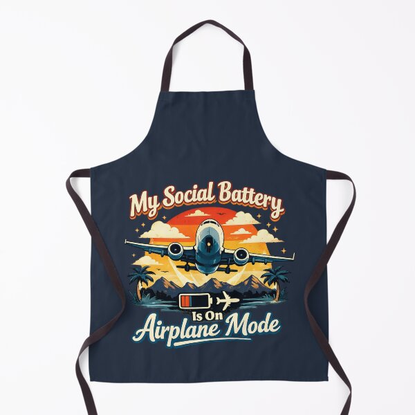 Item preview, My Social Battery Is On Airplane Mode – Funny Introvert Design designed and sold by blankTeeShirt.