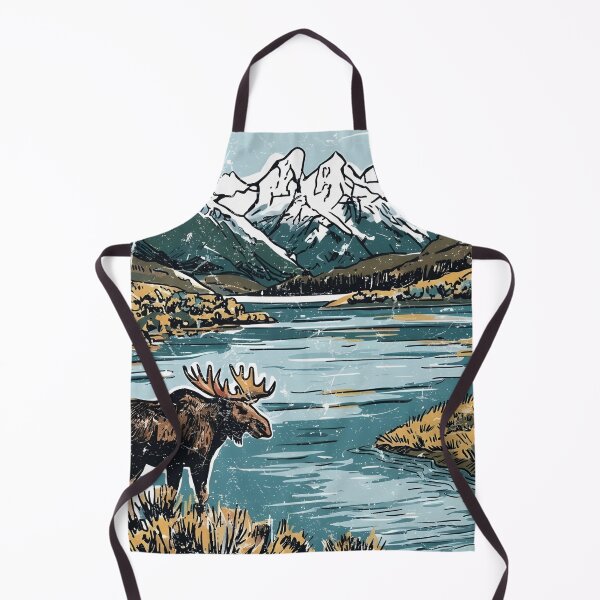Item preview, Grand Teton National Park Cute Moose Colorful Landscape designed and sold by HowToCanadian.