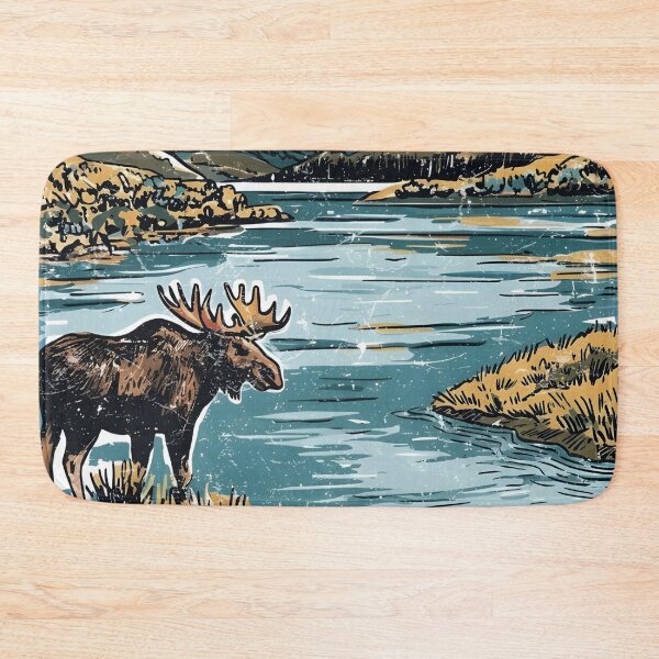 Item preview, Grand Teton National Park Cute Moose Colorful Landscape  designed and sold by HowToCanadian.