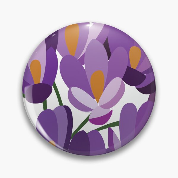 Item preview, Purple Crocus Floral Pattern Illustration designed and sold by Nisha Prabhu.