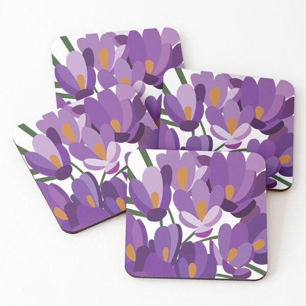 Item preview, Purple Crocus Floral Pattern Illustration designed and sold by Nisha Prabhu.