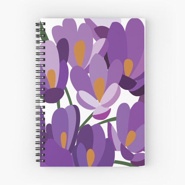 Item preview, Purple Crocus Floral Pattern Illustration designed and sold by Nisha Prabhu.