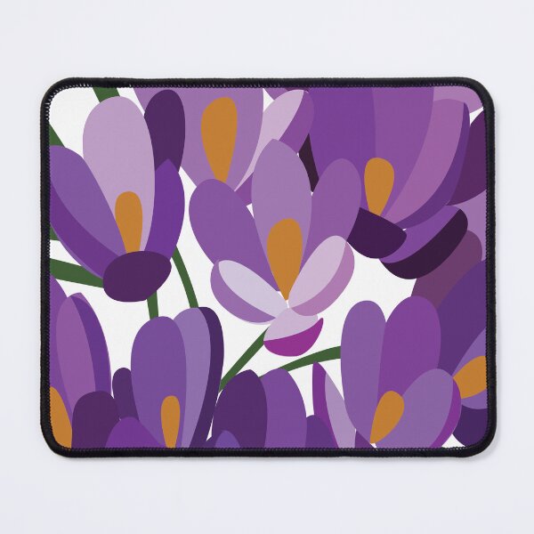 Item preview, Purple Crocus Floral Pattern Illustration designed and sold by Nisha Prabhu.