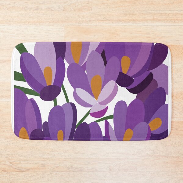 Item preview, Purple Crocus Floral Pattern Illustration designed and sold by Nisha Prabhu.
