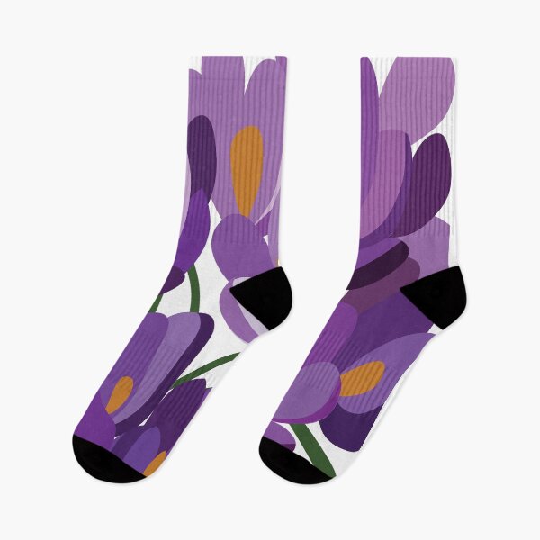 Item preview, Purple Crocus Floral Pattern Illustration designed and sold by Nisha Prabhu.