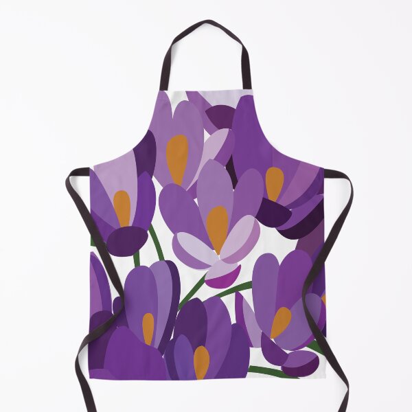Item preview, Purple Crocus Floral Pattern Illustration designed and sold by Nisha Prabhu.