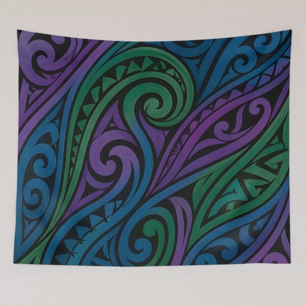 Item preview, New Zealand Māori Paua Pattern Koru Design 902 designed and sold by GrinGalore.
