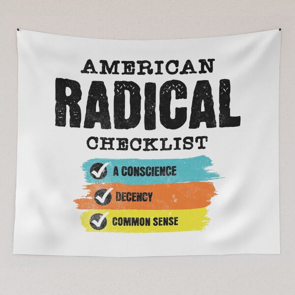Item preview, American radical checklist. Evil wins when good stays silent, Political Protest, Social Justice designed and sold by KHWD.