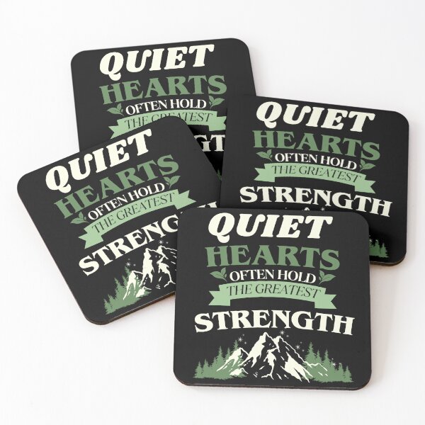 Item preview, Quiet Heart, Strong Strength | Minimal Motivational Typography Design designed and sold by Echo Thoughts.