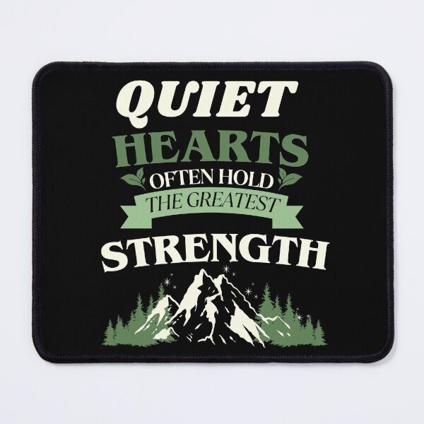 Item preview, Quiet Heart, Strong Strength | Minimal Motivational Typography Design designed and sold by Echo Thoughts.