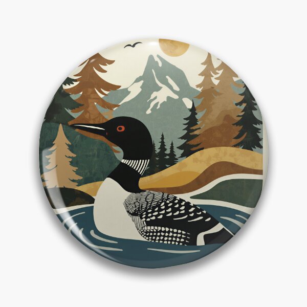 Item preview, Abstract Paper Collage Loon Forest Nature Wildlife   designed and sold by TackyTime.