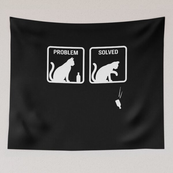 Item preview, Problem Solved Funny Sarcastic Cat designed and sold by Randomera.