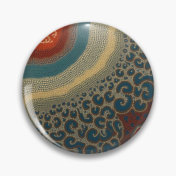 Item preview, Aboriginal Inspired Dot Art - Red Lands Harbor designed and sold by GrinGalore.