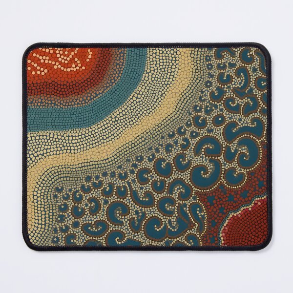 Item preview, Aboriginal Inspired Dot Art - Red Lands Harbor designed and sold by GrinGalore.