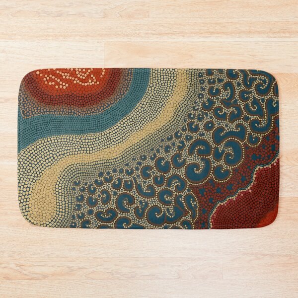 Item preview, Aboriginal Inspired Dot Art - Red Lands Harbor designed and sold by GrinGalore.