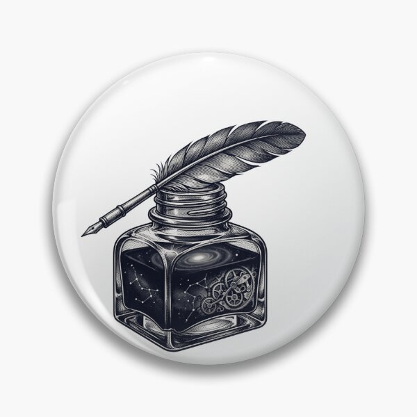 Item preview, Cosmic Writer Ink Bottle Vintage Aesthetic Design designed and sold by Aedition.