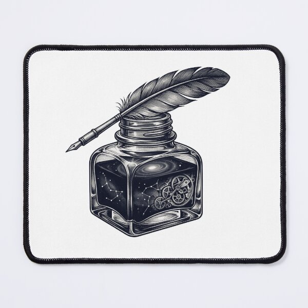 Item preview, Cosmic Writer Ink Bottle Vintage Aesthetic Design designed and sold by Aedition.