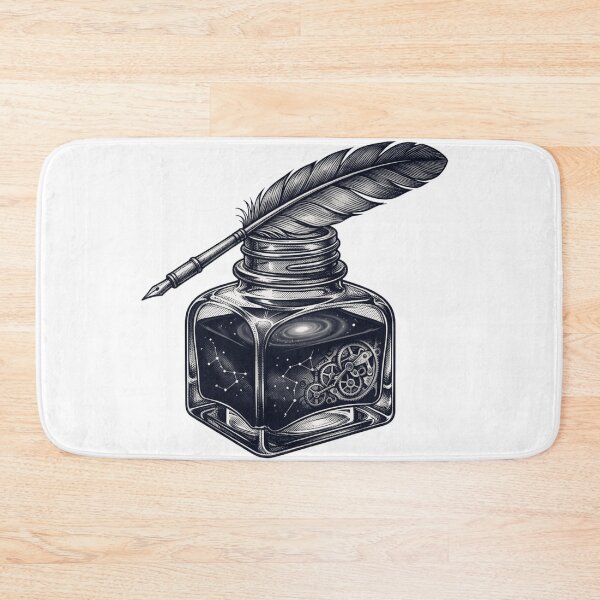 Item preview, Cosmic Writer Ink Bottle Vintage Aesthetic Design designed and sold by Aedition.