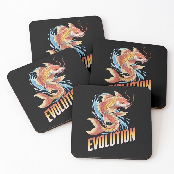 Item preview, Koi Fish Evolution Japanese Tattoo Style Leaping Wave T-Shirt designed and sold by DarylWelsh2024.