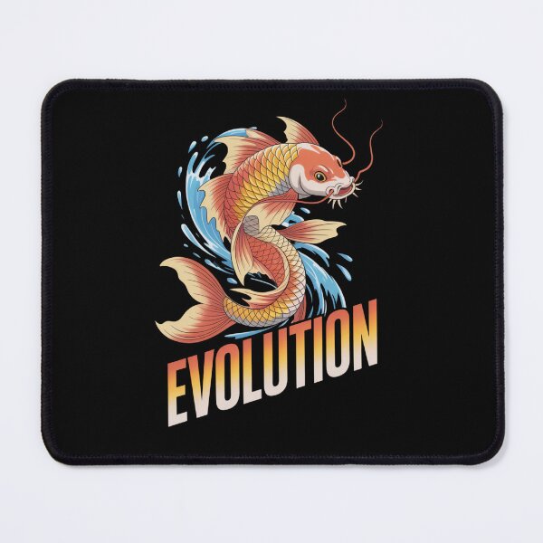 Item preview, Koi Fish Evolution Japanese Tattoo Style Leaping Wave T-Shirt designed and sold by DarylWelsh2024.
