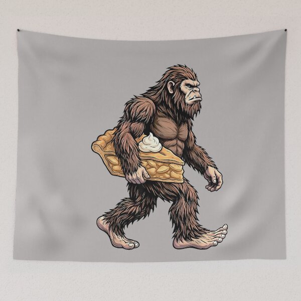 Item preview, Bigfoot Carrying Apple Pie Funny Sasquatch Baking Dessert designed and sold by GreggRoss.