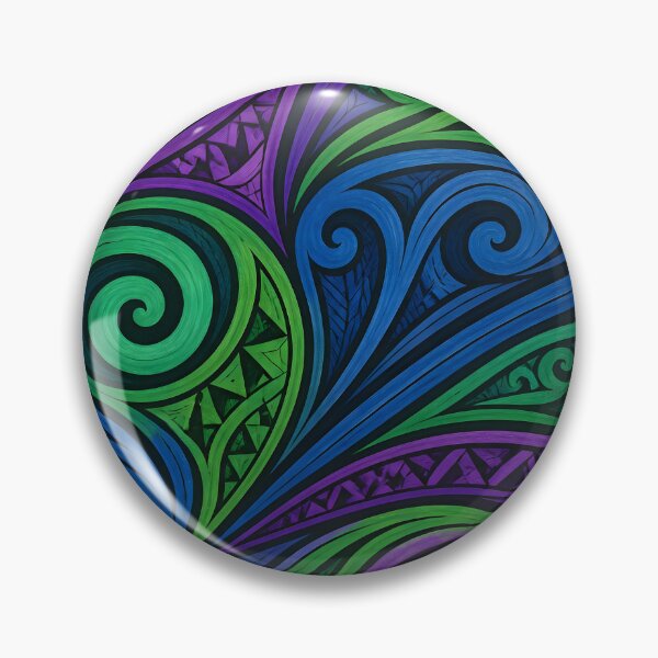 Item preview, New Zealand Māori Paua Pattern Koru Design 903 designed and sold by GrinGalore.
