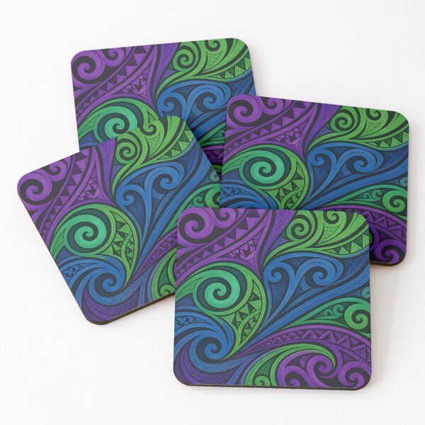 Item preview, New Zealand Māori Paua Pattern Koru Design 903 designed and sold by GrinGalore.