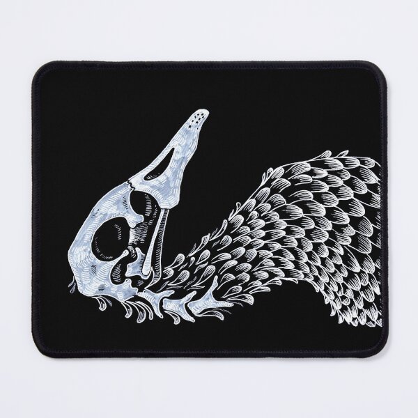 Item preview, Skeleton and skull of a goose in feathers designed and sold by Ink & Silence by Loraaart.