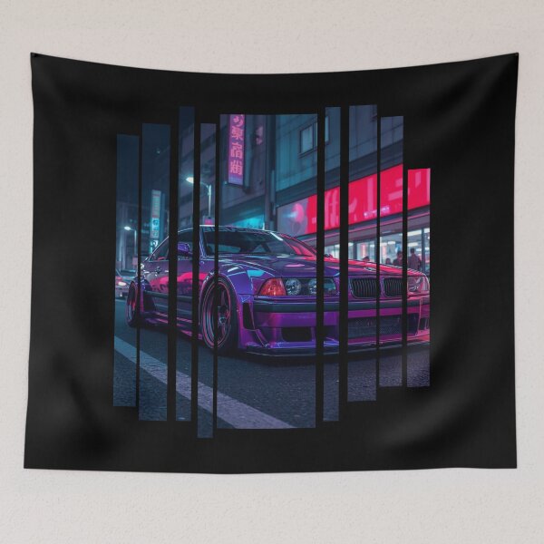 Item preview, B.W the Power of the 3 coupe with wide body kit, street racing vibe, high contrast neon colors 28 designed and sold by Neon G.