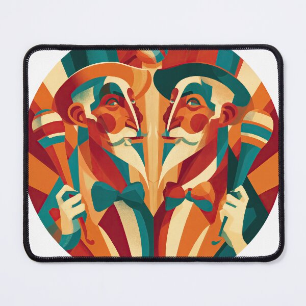 Item preview, Wall Art - Postcard - Carnival Symmetry: The Juggling Twins designed and sold by ForeverPrintsOK.
