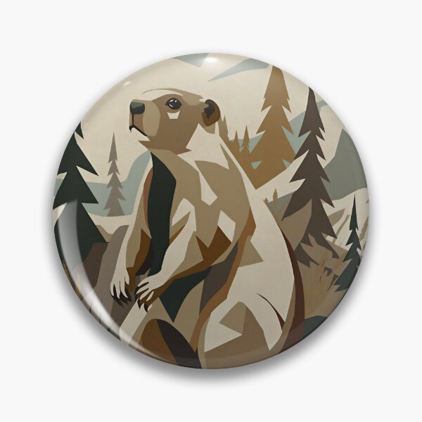 Item preview, Abstract Paper Collage Marmot Forest Nature Wildlife   designed and sold by TackyTime.