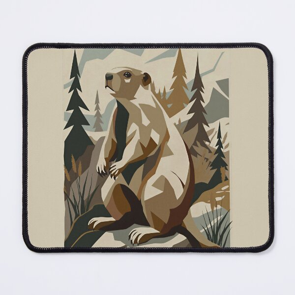 Item preview, Abstract Paper Collage Marmot Forest Nature Wildlife designed and sold by TackyTime.