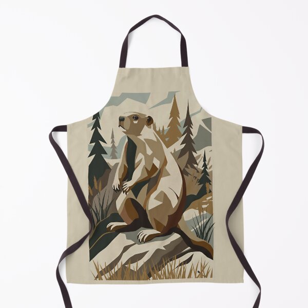 Item preview, Abstract Paper Collage Marmot Forest Nature Wildlife designed and sold by TackyTime.