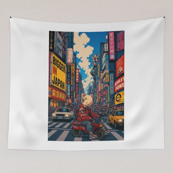 Item preview, Bigger in Japan – Retro Tokyo Bunny Rider Mecha Street Art designed and sold by zumerdiego.