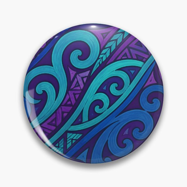 Item preview, New Zealand Māori Paua Pattern Koru Design 904 designed and sold by GrinGalore.