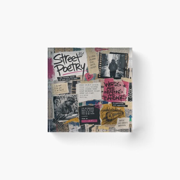 Item preview, STREET POETRY — Mixed‑Media Collage Poster (Graffiti & Analog Ephemera) designed and sold by Jandedan.