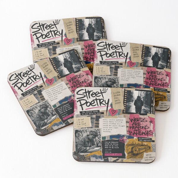 Item preview, STREET POETRY — Mixed‑Media Collage Poster (Graffiti & Analog Ephemera) designed and sold by Jandedan.