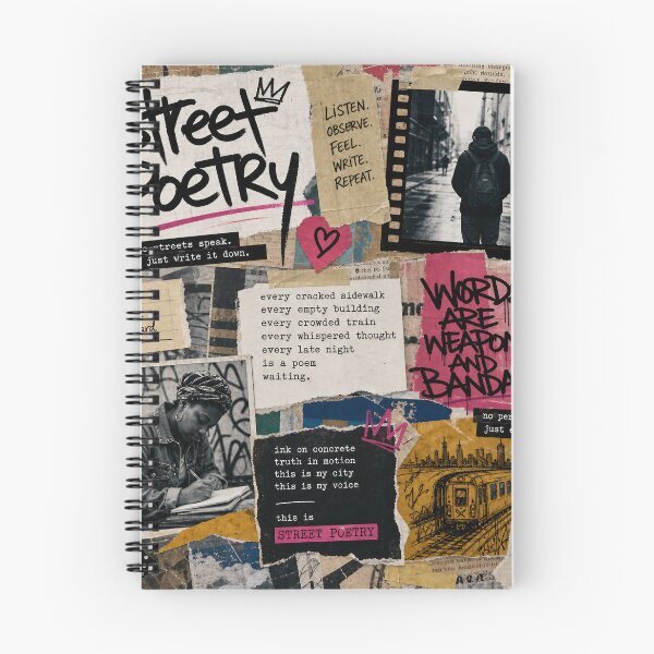 Item preview, STREET POETRY — Mixed‑Media Collage Poster (Graffiti & Analog Ephemera) designed and sold by Jandedan.