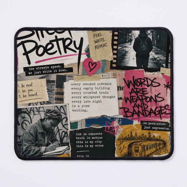 Item preview, STREET POETRY — Mixed‑Media Collage Poster (Graffiti & Analog Ephemera) designed and sold by Jandedan.