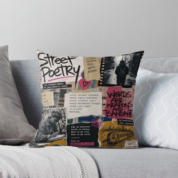 Item preview, STREET POETRY — Mixed‑Media Collage Poster (Graffiti & Analog Ephemera) designed and sold by Jandedan.