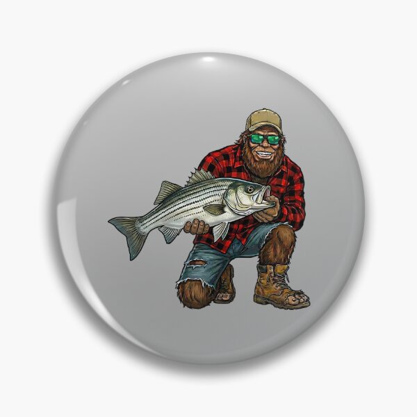 Item preview, Bigfoot Striped Bass Fishing Trophy Funny Sasquatch designed and sold by mjohnson9.