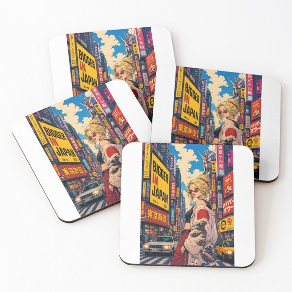 Item preview, Bigger in Japan – Retro Cyber Tokyo Anime Girl Poster designed and sold by zumerdiego.