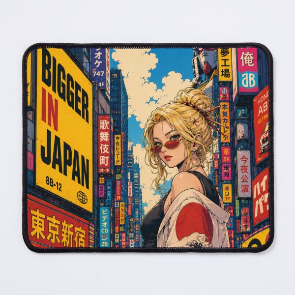 Item preview, Bigger in Japan – Retro Cyber Tokyo Anime Girl Poster designed and sold by zumerdiego.