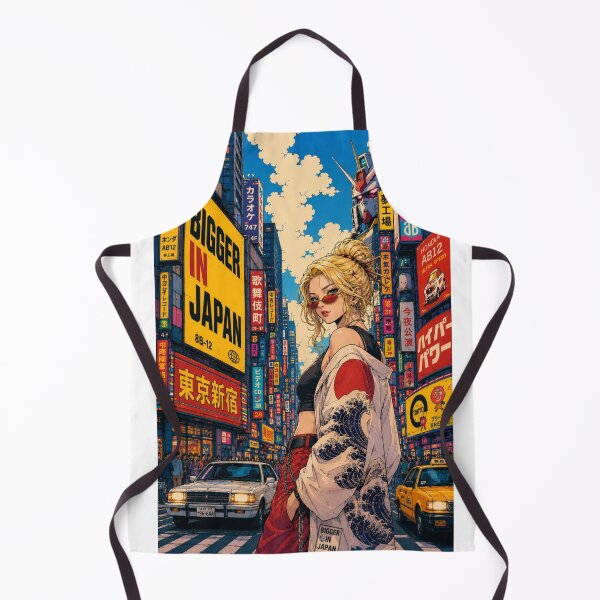 Item preview, Bigger in Japan – Retro Cyber Tokyo Anime Girl Poster designed and sold by zumerdiego.