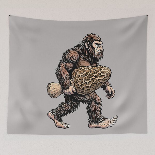 Item preview, Bigfoot Carrying Morel Mushroom Funny Sasquatch Foraging designed and sold by GreggRoss.