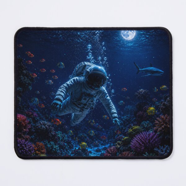 Item preview, Lost Between Worlds – Surreal Underwater Astronaut Art designed and sold by Kriss0602.