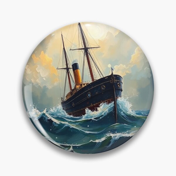 Item preview, A steam ship in a storm on the Irish Sea. designed and sold by oldMastersofart.