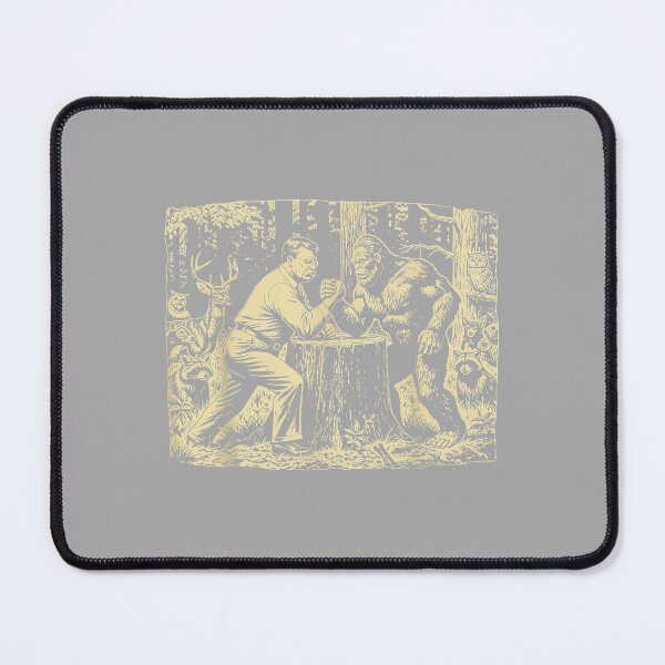 Item preview, Theodore Roosevelt Teddy and Bigfoot Arm Wrestling Retro designed and sold by ArleneRowe.